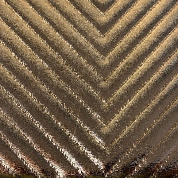 Rose Gold Metallic Clutch with Pearls - Picture 3 of 8